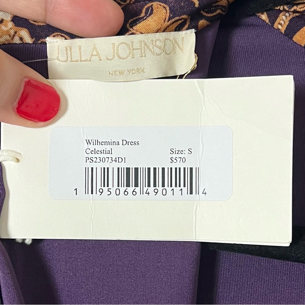 Ulla Johnson Mini Dress Small Wilhemina Celestial Orange Purple Floral Feminine - Picture 15 of 16